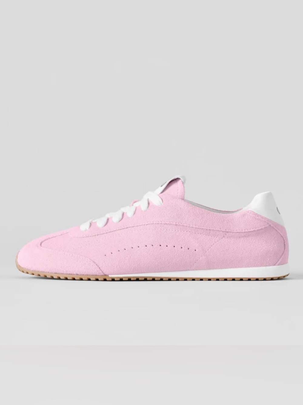 Brand New in Box: ALO Yoga Women's Pink Marshmallow Suede Low-Top Sneakers | 7.5